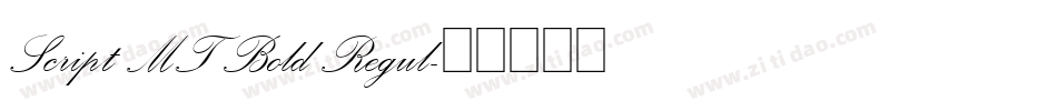 Script MT Bold Regul字体转换